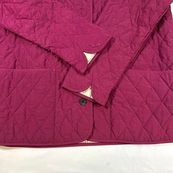 Vintage LL Bean Quilted Lightweight Coat Women's Medium Maroon Purple - Picture 3 of 8